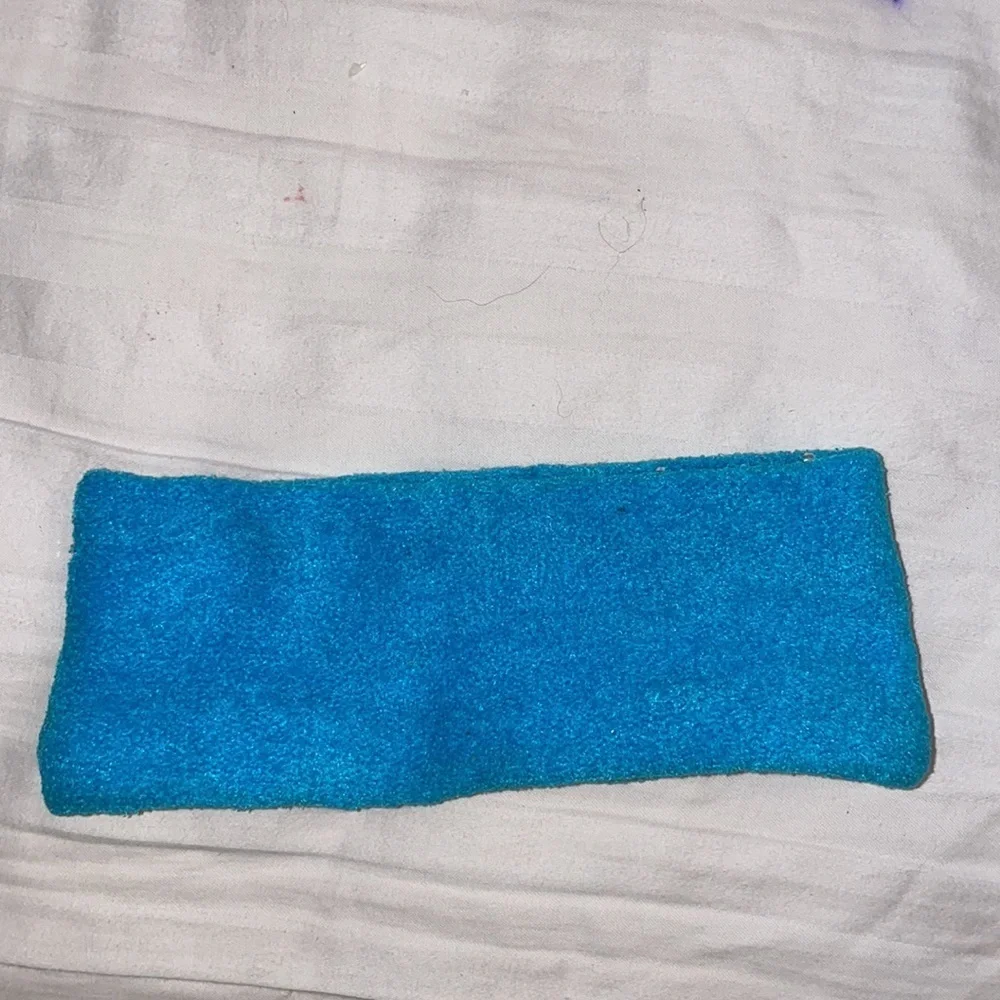 Justice bling blue sequin headband winter play outdoor outside super soft